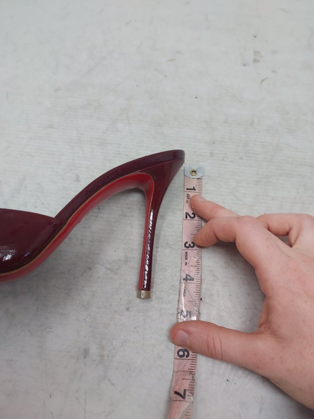 CHRISTIAN LOUBOUTIN Me Dolly Patent Red Burgundy Mule Sandal - Picture 13 of 13